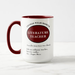 Tasse für personalisierte Literaturlehrer