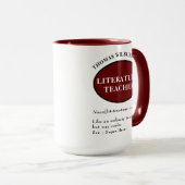 Tasse für personalisierte Literaturlehrer (VorderseiteRechts)