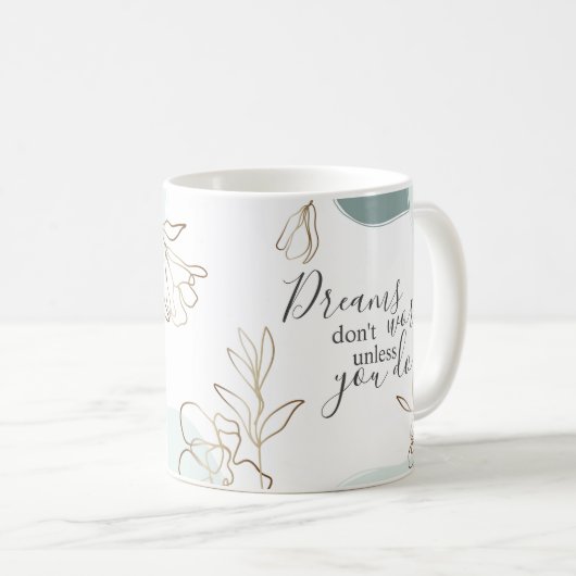 Tasse für Personalisierte Monogramm-Dream-Arbeitsa (VorderseiteRechts)