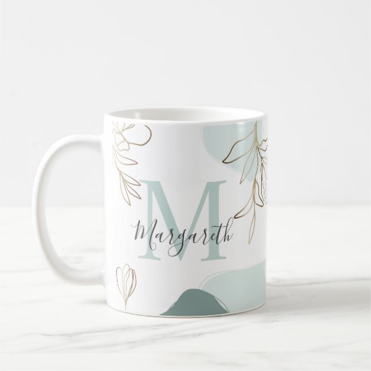 Tasse für Personalisierte Monogramm-Dream-Arbeitsa (Links)