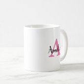 Tasse für personalisierte Monogrammnamen (VorderseiteRechts)