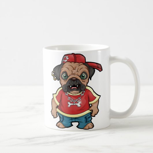 Tasse für personalisierte Mops - Eigene Textdatei (Rechts)