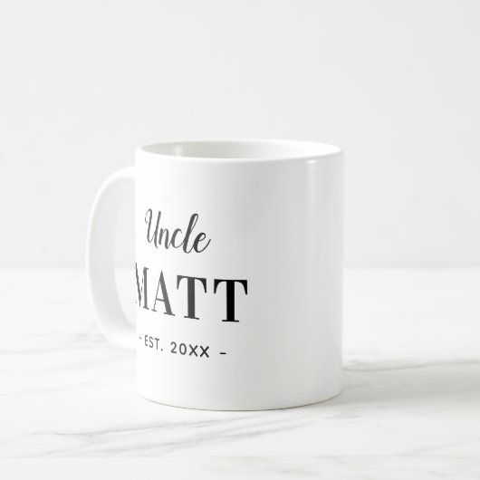Tasse für personalisierte Onkel (Vorderseite Links)