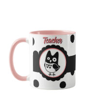 Tasse für personalisierte Owl-Lehrer