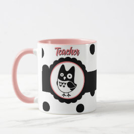 Tasse für personalisierte Owl-Lehrer