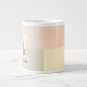 Tasse für personalisierten Jumbo-Farbblock | Monog (Vorderseite)