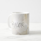 Tasse für personalisierten Marmornamen (Vorderseite Links)