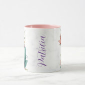 Tasse für personalisiertes Blumendesign Keramik (Zentrum)