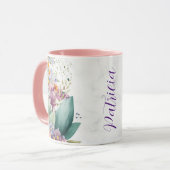 Tasse für personalisiertes Blumendesign Keramik (Vorderseite Links)