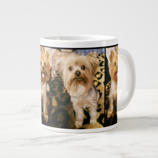 Tasse für Pet Pic Jumbo-Kaffee - Yorkies (Vorderseite Rechts)