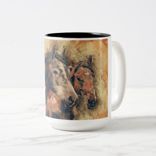 Tasse für Pferdekaffee (VorderseiteRechts)