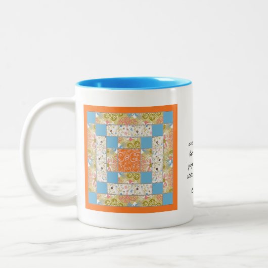 Tasse für Quilters Patchwork-Quote (Links)