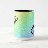 Tasse für Regenbogen-Kaffee erstellen (Zentrum)