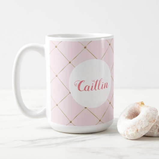 Tasse für Rosa und Goldprinzen (Mit Donut)