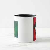 Tasse für rote und grüne Hunde (Zentrum)