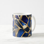 Tasse für Saphir und goldfarbene Risse (VorderseiteRechts)