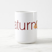 Tasse für Saturn-Text-Logos (Mittel)