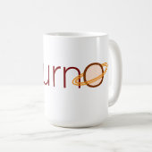 Tasse für Saturn-Text-Logos (VorderseiteRechts)