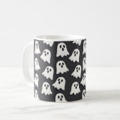 Tasse für Schwarz-Weiß-Ghost-Muster (Vorderseite Links)