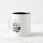Tasse für Schwarz-Weiß-Kaffee mit Angebot (Vorderseite Links)