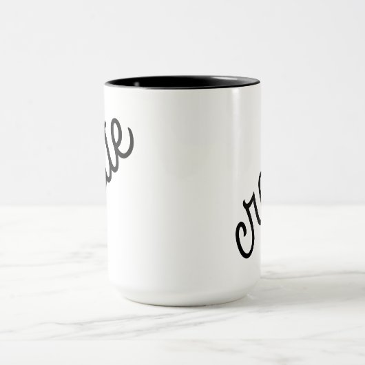 Tasse für Schwarzweiß-Kaffee (Zentrum)