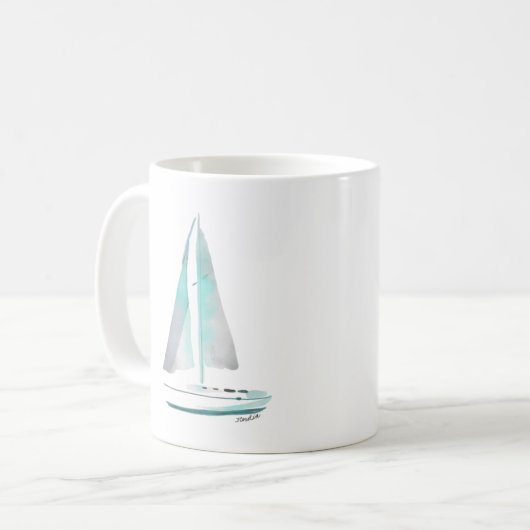 Tasse für Segelboote (Vorderseite Links)