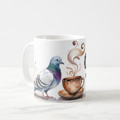 Tasse für Sippin-Kaffee und Watching-Tauben (Vorderseite Links)