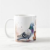 Tasse für Sippin-Kaffee und Watching-Tauben (Links)
