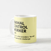 Tasse für Spaß der tierischen Kontrolle (Vorderseite Links)