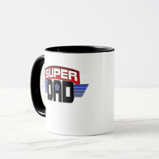 Tasse für Super-Vater (Vorderseite Links)