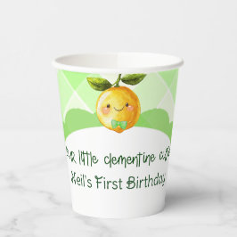 Tasse für süßen Babyjungen Clementine - erster Geb Pappbecher