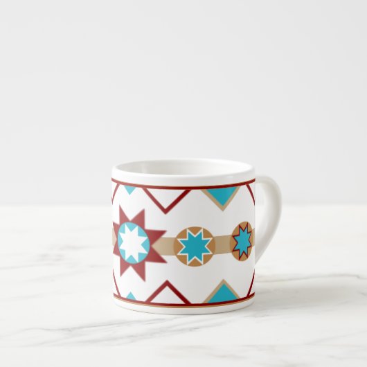 Tasse für typisch amerikanische Muster (Vorderseite Rechts)