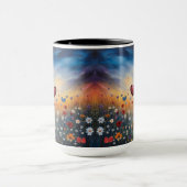 Tasse für verzaubertes Herz und Wildblumen (Zentrum)