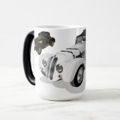 Tasse für Vintage Car-Grafik (Vorderseite Links)