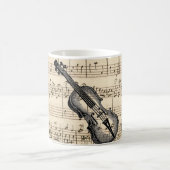 Tasse für Vintage Geige und Noten (Mittel)