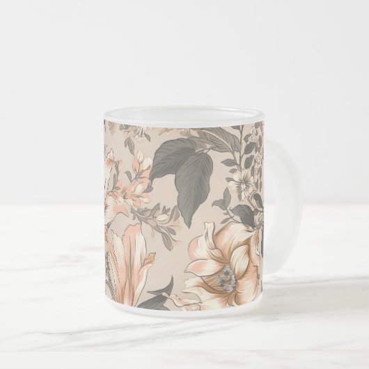 Tasse für Vintages Blumenmuster (VorderseiteRechts)