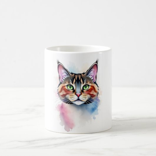 Tasse für Wasserfarben - Künstlerische Felin Lover (Mittel)