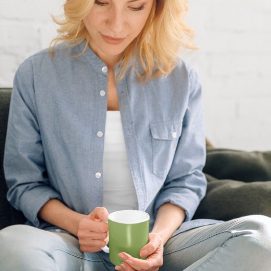 Tasse für weichen grünen Kaffee