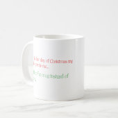 Tasse für Weihnachtsgeschenke an Angestellte (Vorderseite Links)