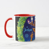 Tasse für Weihnachtskaffee , Rudolph & Lights (Links)
