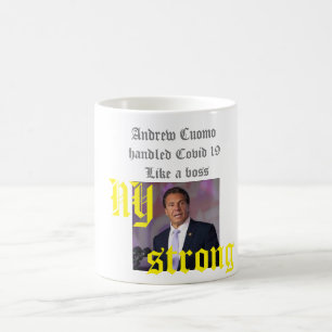 Tasse für weißen Kaffee mit Bild von Andrew Cuom