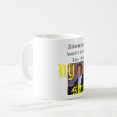 Tasse für weißen Kaffee mit Bild von Andrew Cuomo (Vorderseite Links)