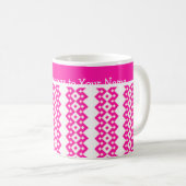 Tasse für Weißkaffee, Candy Pink Geometric (VorderseiteRechts)