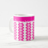 Tasse für Weißkaffee, Candy Pink Geometric (Vorderseite Links)
