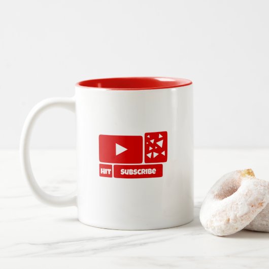 Tasse für Youtube - Youtube-Tasse (Mit Donut)