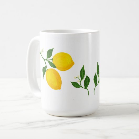 Tasse für Zitronen und Knospen (Vorderseite Links)