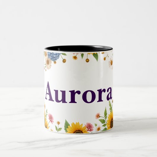 Tasse für zwei Töne Blumenkaffee (Mittel)