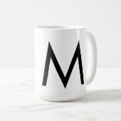Tasse Futura Typografie-"M" (VorderseiteRechts)