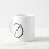 Tasse "Geboren zu fahren" Raddesign (Vorderseite Links)