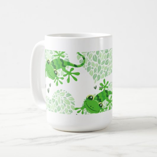 Tasse Gecko Hearts (Vorderseite Links)